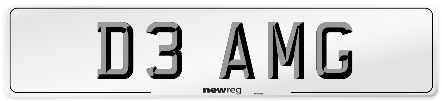D3 AMG Number Plate from New Reg